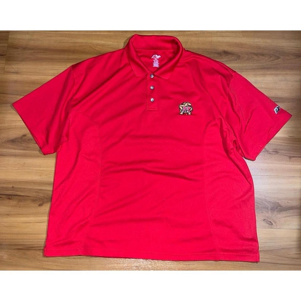 Mens Pro Player Maryland Terps Performance Sports Polo Short Sleeve Shift